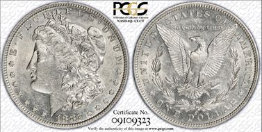 1882-O/S $1 VAM 5, O/S Broken AU53