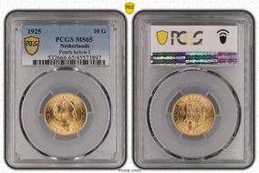 1925 10 G Pearls below I KM-162  Au MS65