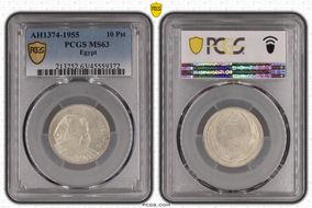 AH1374-1955 10 Pst KM-383 MS63