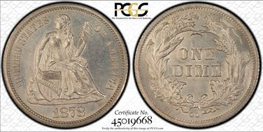 1878-CC 10C MS63