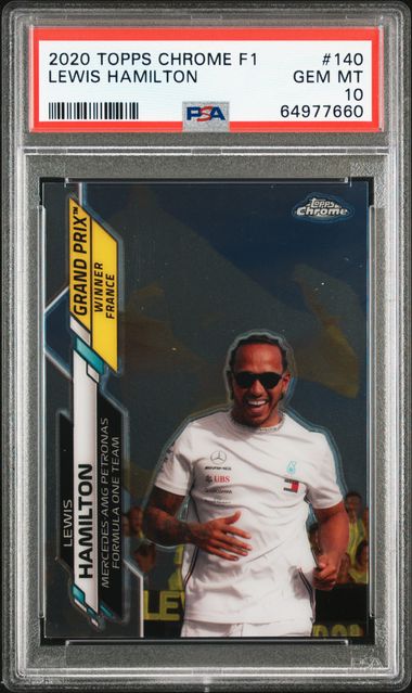 2024 Lewis Hamilton 2020 Topps Chrome Sapphire F1, Card #140 French Grand Prix winner