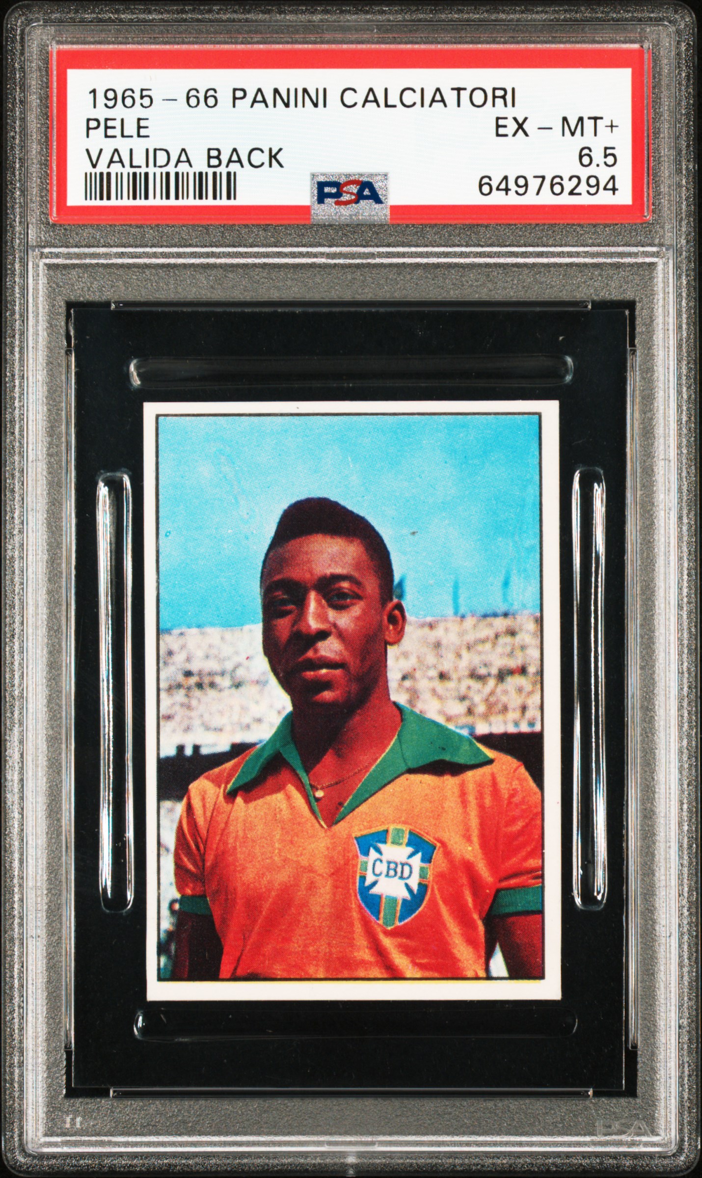 Carte Pelé PSA 6 Rare - 1977 Glorias E Trofeus De Pelé #135 - Collection Football