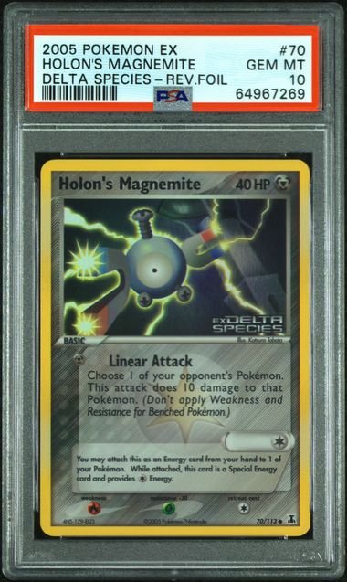 2005 Pokemon EX Delta Species Deltaspecies-Rev.Foil Foil #70 Magnemite front