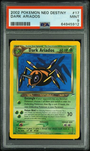 2002 Pokemon Neo Destiny #17 Ariados front