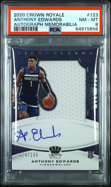 2020 Panini PANINI CROWN ROYALE AUTOGRAPH MEMORABILIA #123 Anthony Edwards front
