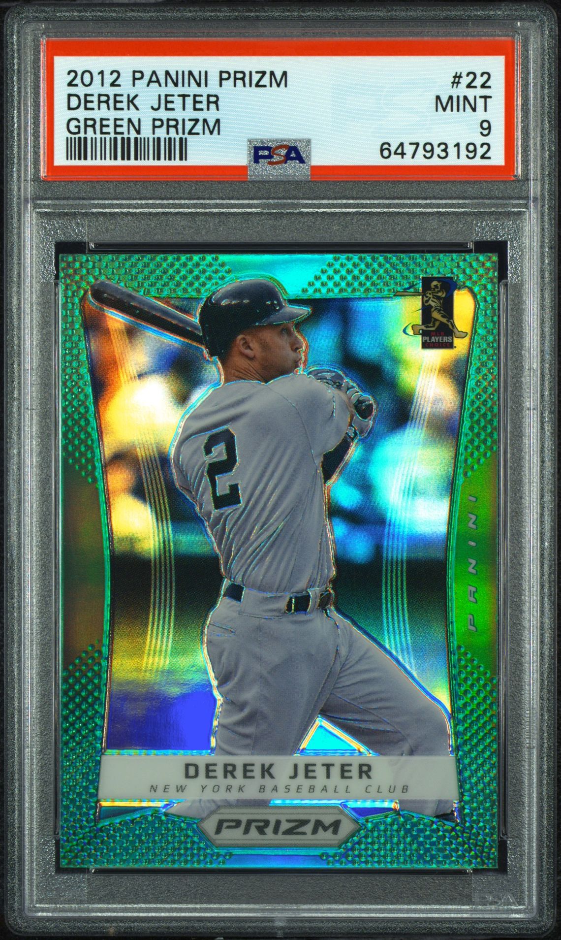 2012 Panini Prizm GREEN PRIZM #22 Derek Jeter front