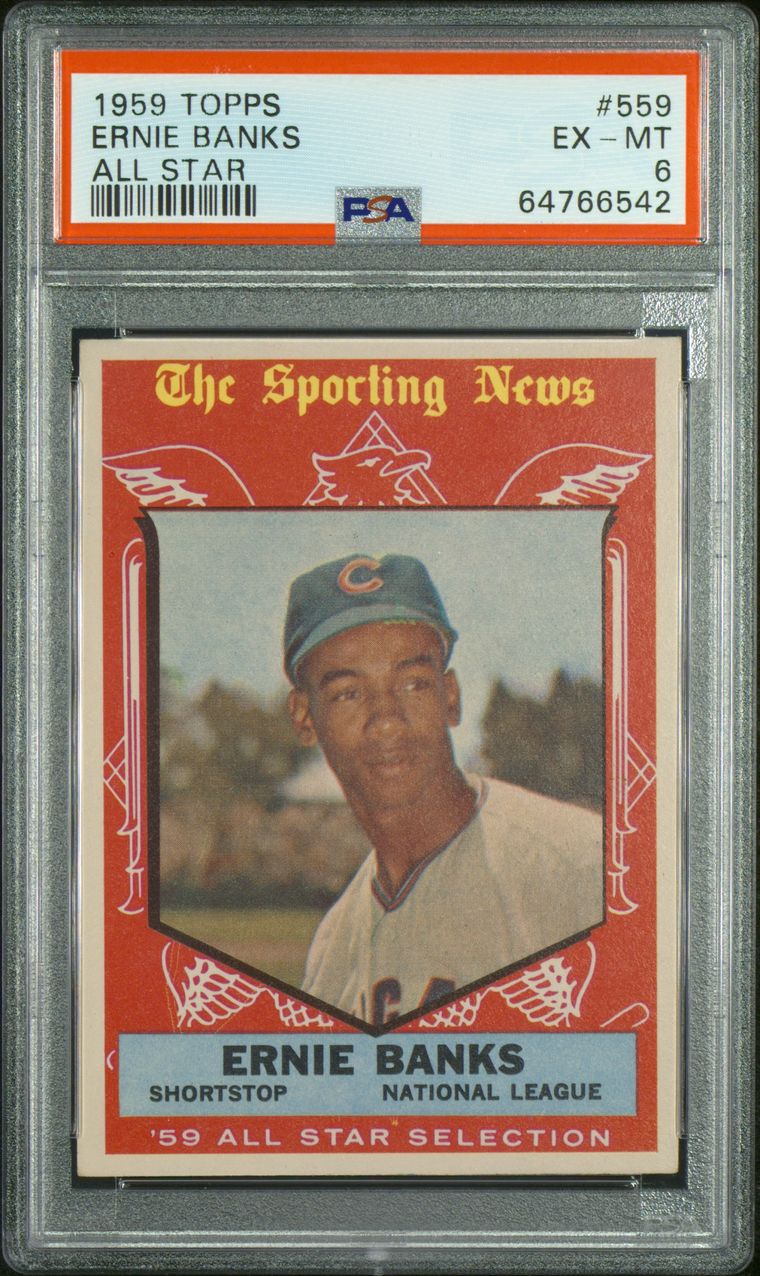 1965 Old London Coins Ernie Banks Cubs PSA 7 NM