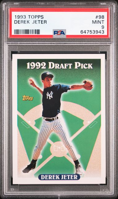 1993 Topps #98 Derek Jeter Draft Pick Rookie Card PSA 9 MINT