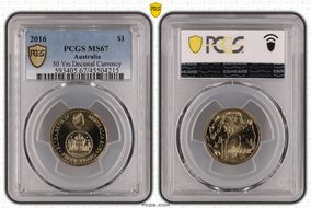 2016 $1 50 Yrs Decimal Currency MS67