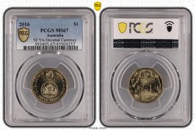 2016 $1 50 Yrs Decimal Currency MS67