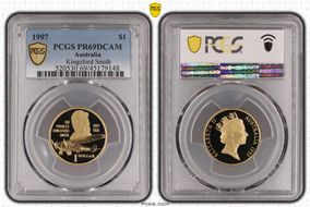 1997 $1 Kingsford Smith PR69DCAM