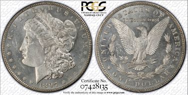 1897-O $1 MS62PL