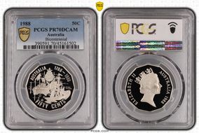 1988 50C Bicentennial PR70DCAM