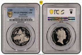 1988 50C Bicentennial PR69DCAM