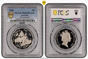 1988 50C Bicentennial PR69DCAM