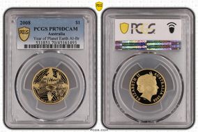 2008 $1 Year of Planet Earth Al-Br PR70DCAM