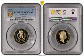 1986 $1 Peace PR69DCAM
