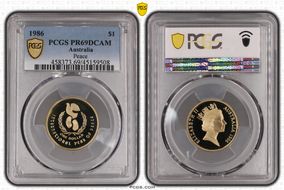 1986 $1 Peace PR69DCAM
