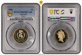1986 $1 Peace PR69DCAM