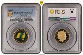 2003 $1 Volunteers Colorized PR70DCAM