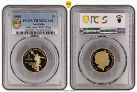 2005 $1 End of WWII - Dancing Man Al-Bronze PR70DCAM