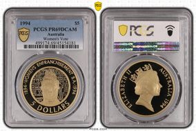 1994 $5 Women's Vote PR69DCAM