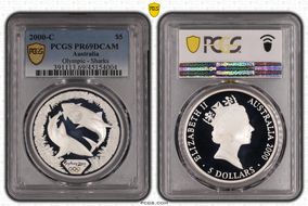 2000-C $5 Olympic - Sharks PR69DCAM
