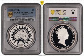 2000-C (1998) $5 Olympic - Australian Map PR68DCAM
