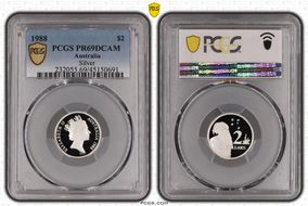 1988 $2 Silver PR69DCAM