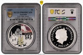 2007 $1 SAS 50th Anniv PR69DCAM