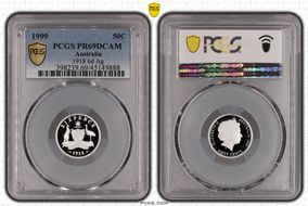 1999 50C 1918 6d Ag PR69DCAM