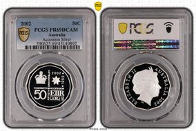 2002 50C Accession Silver PR69DCAM