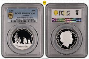 2005 50C Remembrance Silver PR69DCAM