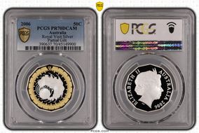 2006 50C Royal Visit Ag Partial Gilt PR70DCAM