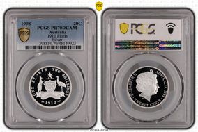 1998 20C 1910 Florin Silver PR70DCAM