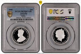 2000 20C George V Silver PR70DCAM