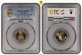 2018 $2 50 Yrs Decimal Currency 30th Ann. $2 Coin MS68