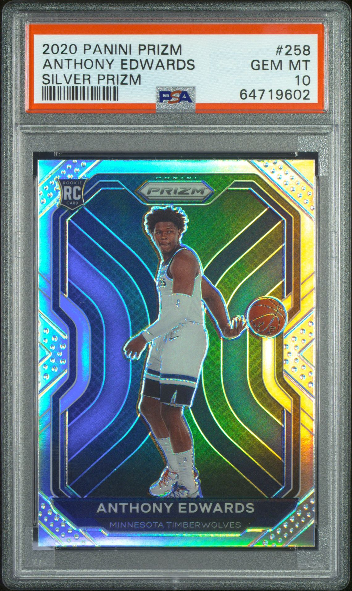 2020 Panini PANINI PRIZM SILVER PRIZM #258 Anthony Edwards front