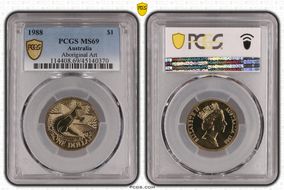 1988 $1 Aboriginal Art MS69
