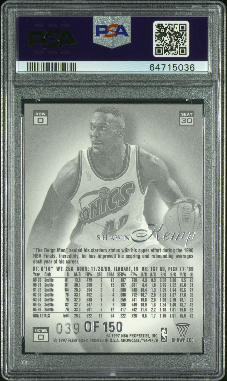 Basketball, 1996-97 Flair Showcase Legacy Collection Row 0 