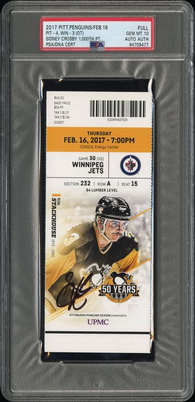 SIDNEY CROSBY 1,000TH PT.