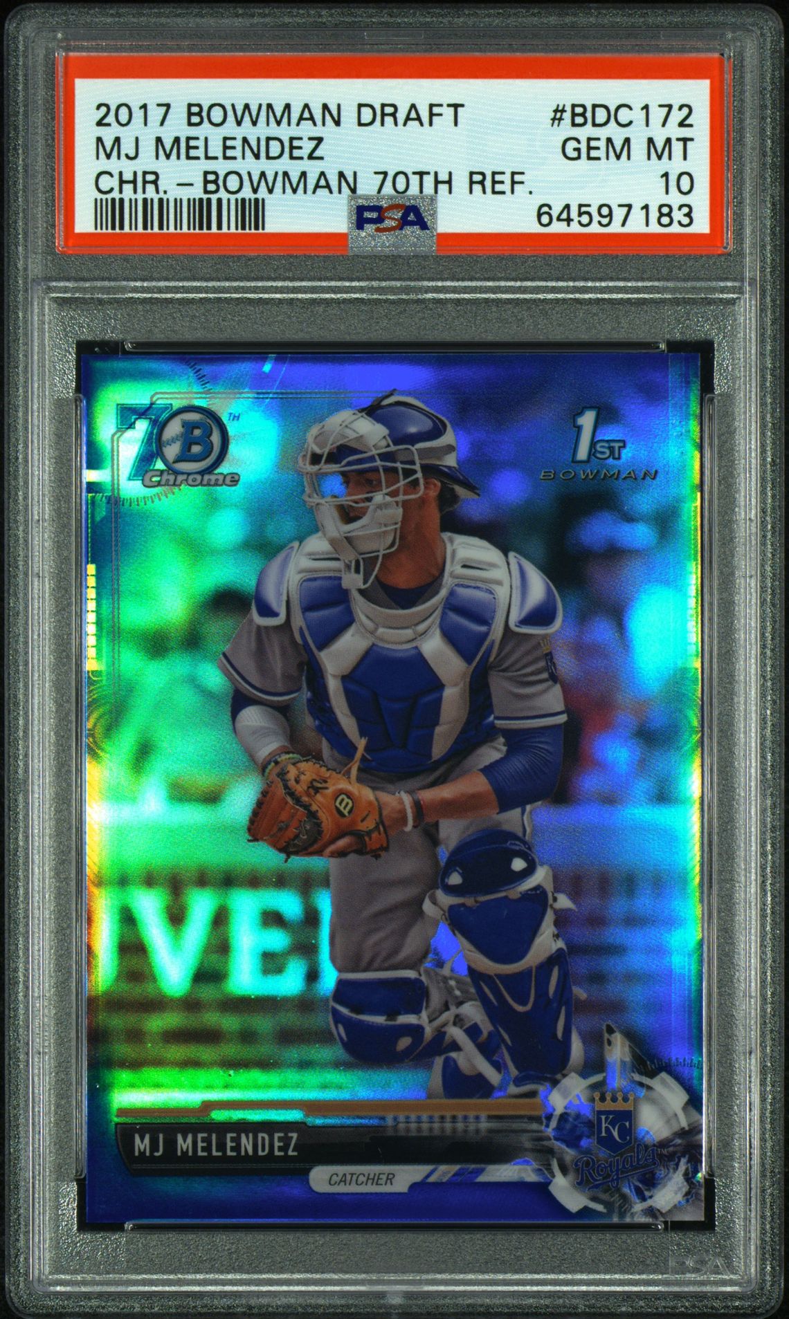 2017 Bowman BOWMAN DRAFT Blue Refractor #BDC172 Mj Melendez front