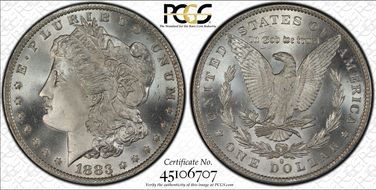 1883-O $1 MS67