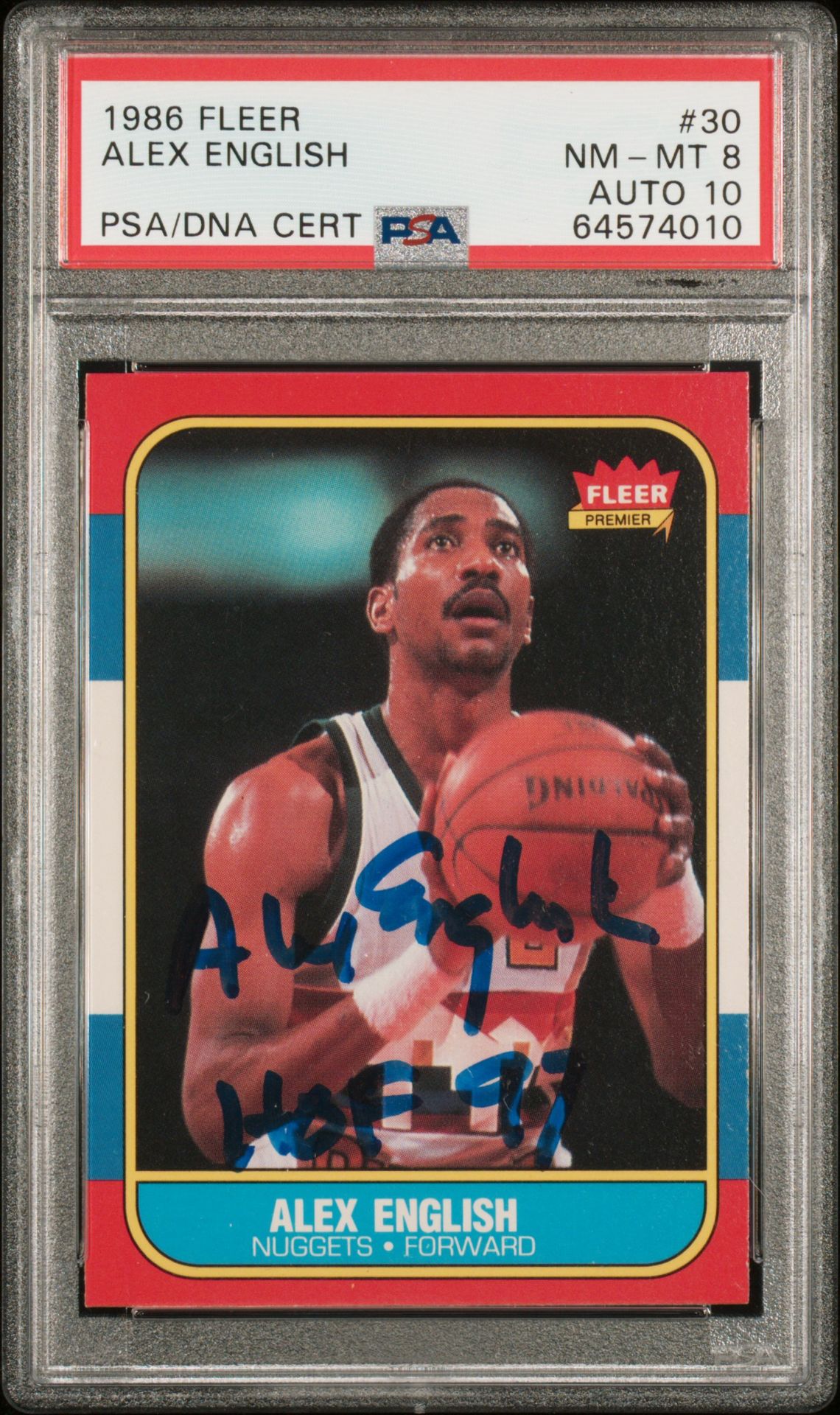 1986 Fleer FLEER #30 Alex English front