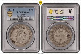 1831-I 5 Fr Gad-676 Tête nue XF40