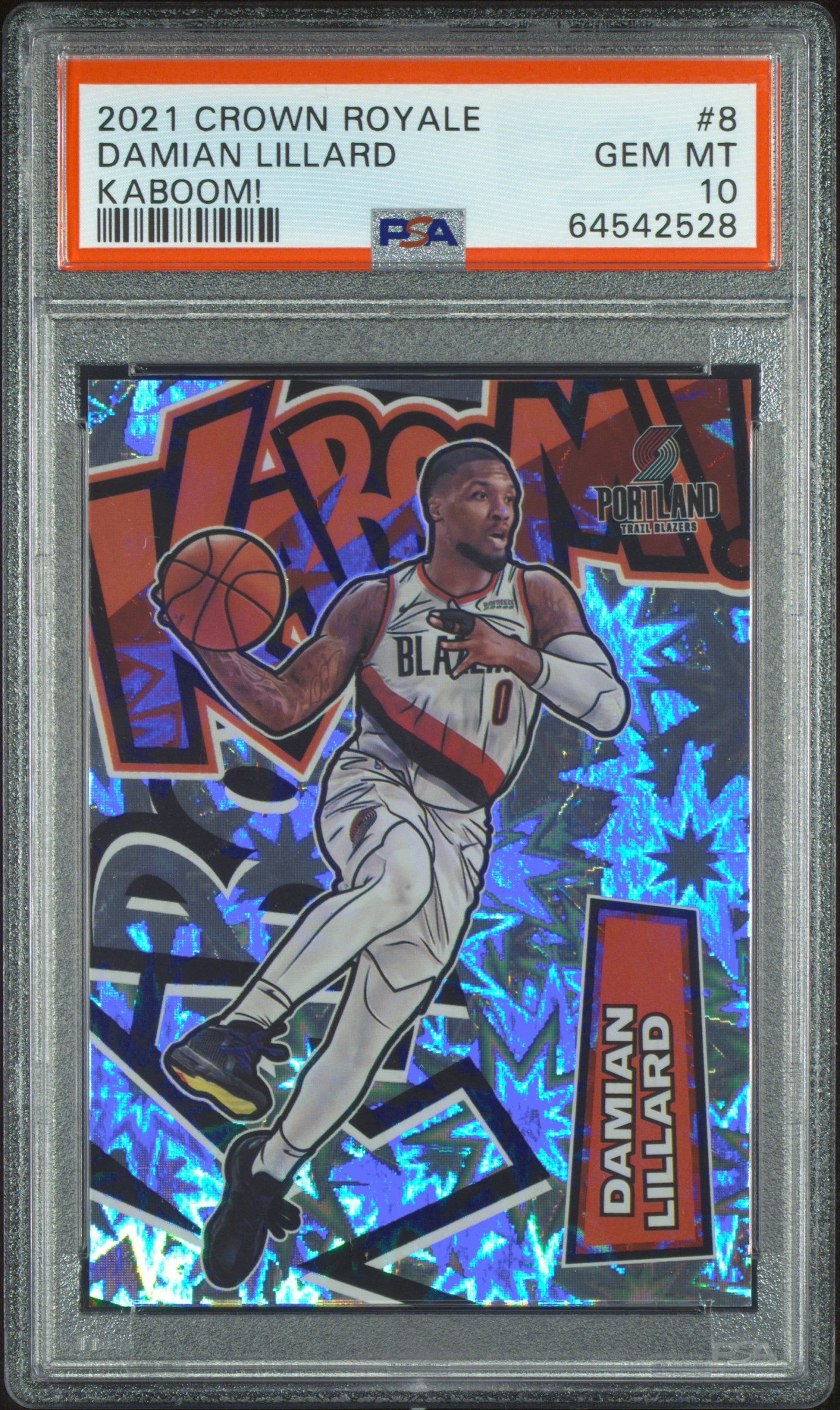 2021 DAMIAN LILLARD PANINI CROWN ROYALE KABOOM! KABOOM