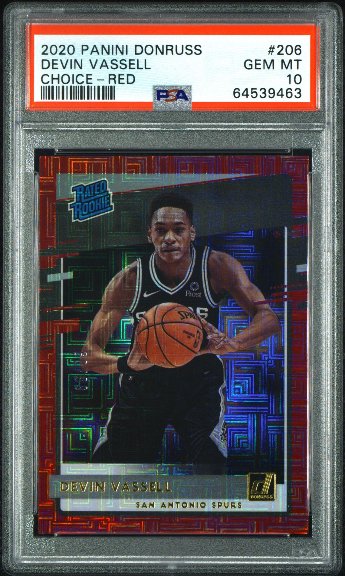2020 Panini PANINI DONRUSS CHOICE-RED #206 Devin Vassell front