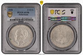 1938 2 1/2 G KM-165  Ag AU58