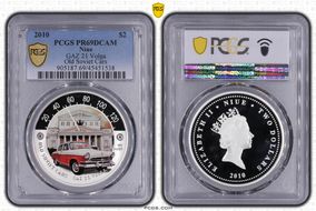 2010 $2 GAZ 21 Volga Old Soviet Cars PR69DCAM