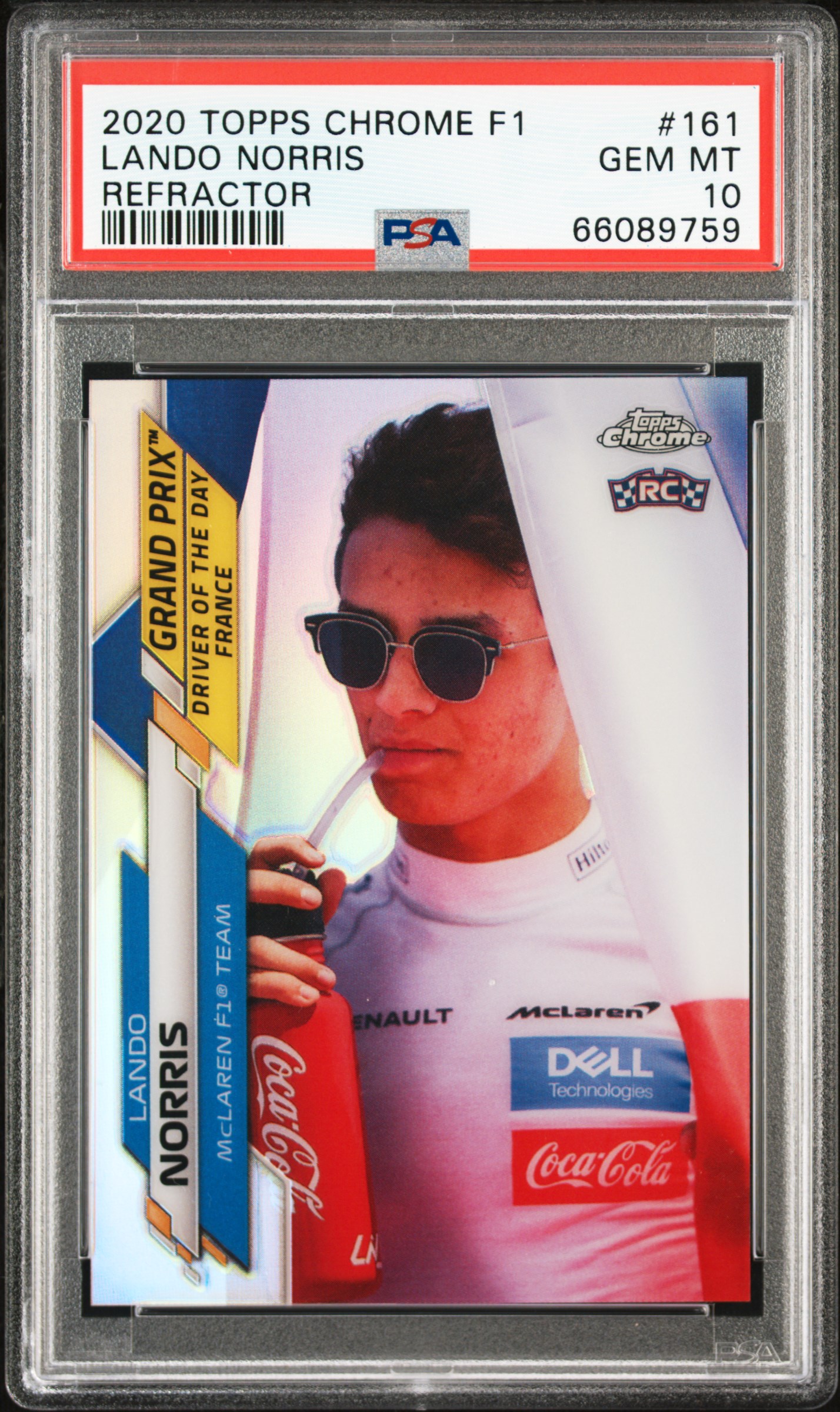 2020 Topps Chrome Formula 1 161 Lando Norris Refractor PSA 10